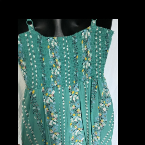 Green floral cotton dress - Picture 3 of 4